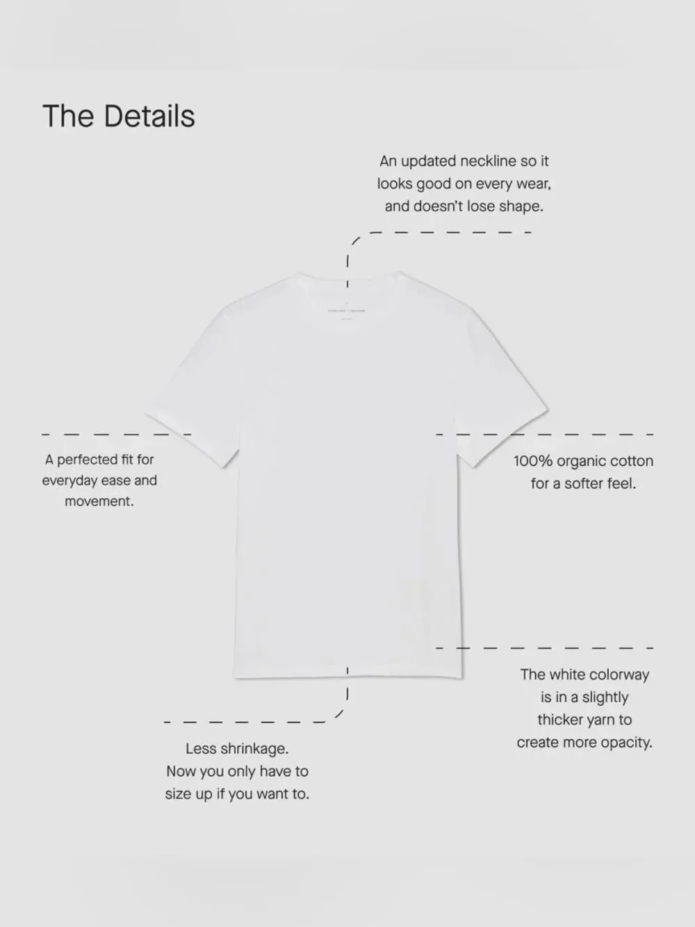 New Everlane THE ESSENTIAL ORGANIC CREW in HEATHERED OAT Size M - Picture 11 of 11